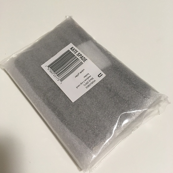 🆕KATE SPADE ♠️ - NWT - BLACK SPARKLE GLITTER CARD HOLDER WALLET KEYCHAIN / FOB - Picture 3 of 11